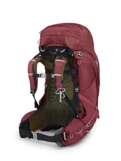 Osprey Aura AG 65 Tursekk Dame -Osprey Butikk AuraAG65 S22 SideBack BerrySorbetRed 10004011 web