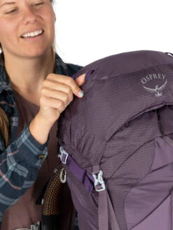 Osprey Aura AG 50 Tursekk Dame -Osprey Butikk AuraAG 50L S22 Detail5 EnchantmentPurple web