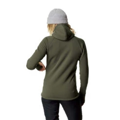 Houdini Power Houdi Hettegenser (Dame) -Osprey Butikk Houdini Power Houdi Hettegenser Dame Willow Green modell bak