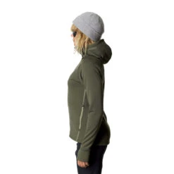 Houdini Power Houdi Hettegenser (Dame) -Osprey Butikk Houdini Power Houdi Hettegenser Dame Willow Green modell profil