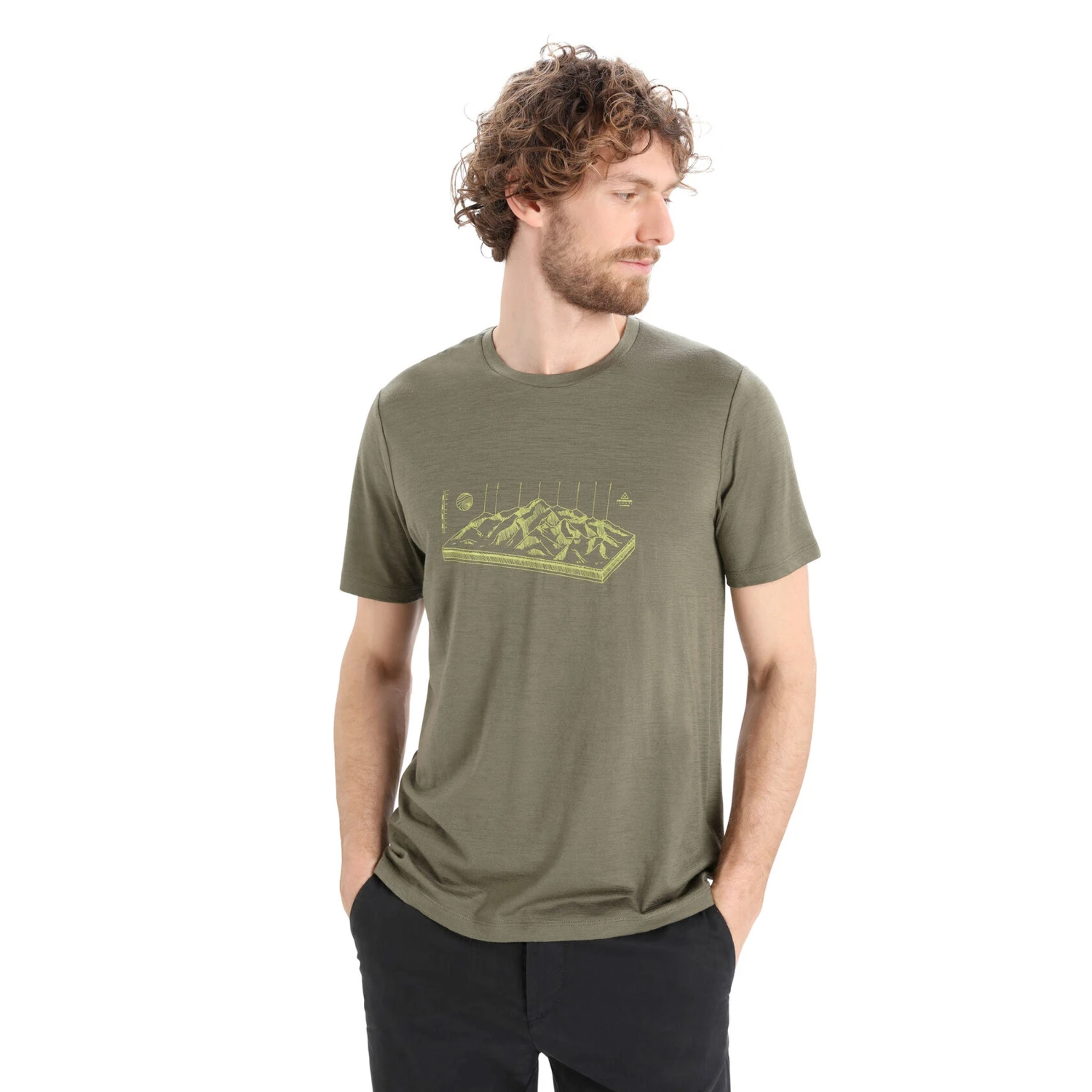 Icebreaker Tech Lite II SS T-skjorte (Herre) - Alps 3D 1 Icebreaker Tech Lite II SS T-skjorte (Herre) - Alps 3D