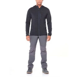 Icebreaker Descender LS Zip Hettegenser (Herre) -Osprey Butikk Icebreaker Descender LS Zip Hood Hettegenser Herre modell helfigur