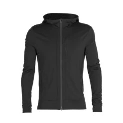 Icebreaker Quantum III LS Zip Hood Herre -Osprey Butikk Icebreaker Quantum III Zip Hood Herre Black