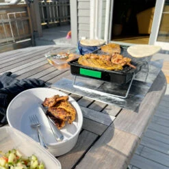 ECO BBQ Minigrill -Osprey Butikk Lesstrash ECO BBQ Minigrill som bordgrill paa verandaen