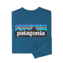 Patagonia L/S P-6 Logo Responsibili-Tee Longsleeve -Osprey Butikk Patagonia LS P6 Logo Responsibili Tee Herre Wavy Blue