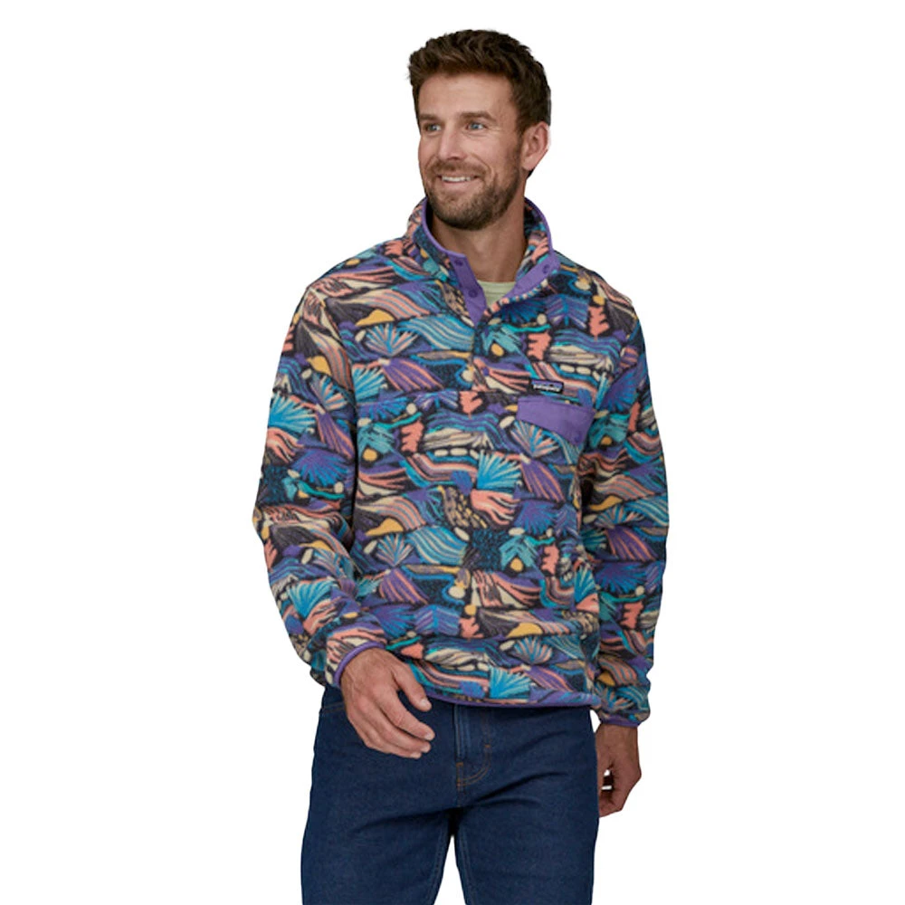 Patagonia LW Synchilla Snap-T Pullover Herre (Joy: Pitch Blue) 1 Patagonia LW Synchilla Snap-T Pullover Herre (Joy: Pitch Blue)