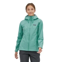 Patagonia Torrentshell 3L Jacket Regnjakke (Dame) -Osprey Butikk Patagonia Torrentshell 3L Jacket Regnjakke Dame Fresh Teal Modell Front